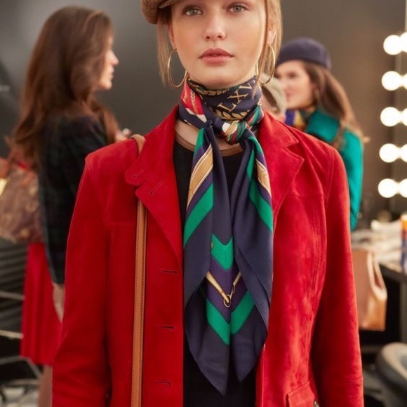 Christian Dior Blue & Red French pocket square scarf - Picture 8 of 8